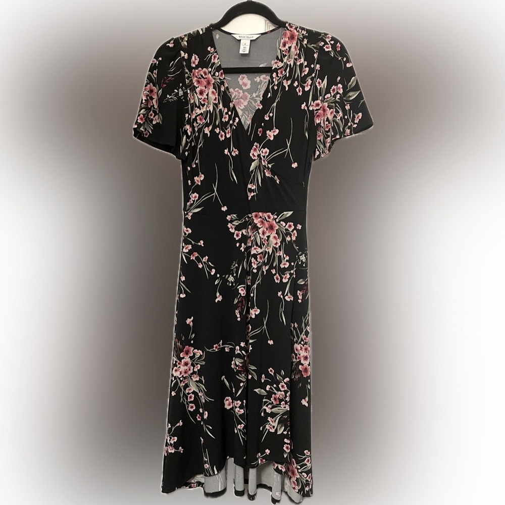 WHBM Floral Faux Wrap Dress